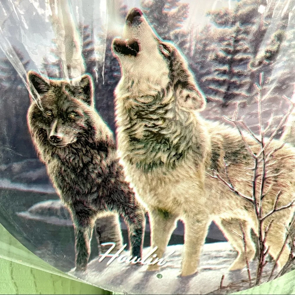 NEW Wolves Round Metal Sign